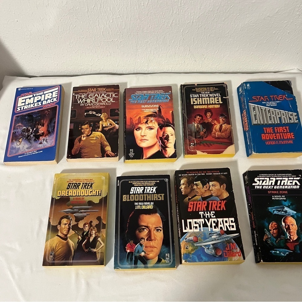 Star Trek Bundle (9) Vintage Books 80’s Ishmael, The Lost Years, Bloodthirst Etc